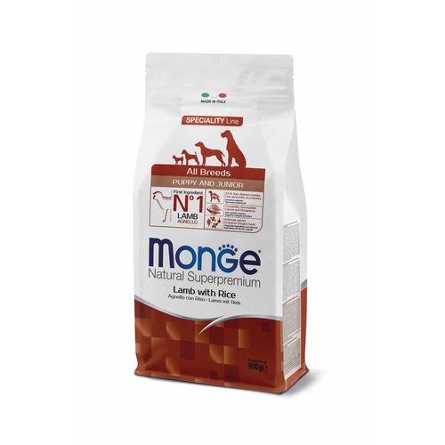 MONGE Natural Superpremium All Breeds Puppy 800g Monoprotein Táp Bárány/Rizs