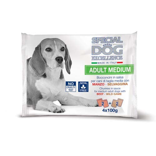 Special Dog Excellence Alutasak Medium Adult Multipack Marha/Vadhús 4x100g