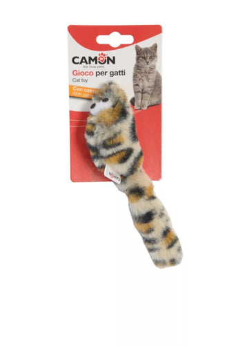 Cicajáték Poliészter Foltos Egérke Macskamentával 18cm