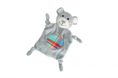 Kockás Sípolós Repülő Plüss Mackó