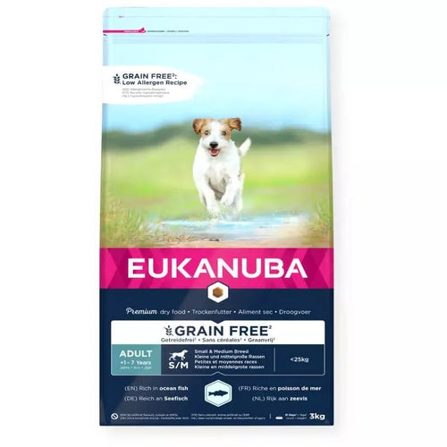 Eukanuba Adult Grain Free Small & Medium Ocean Fish 3kg