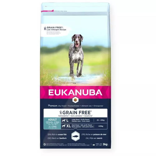 Eukanuba Adult Grain Free Large Ocean Fish Száraz Kutyatáp 3kg