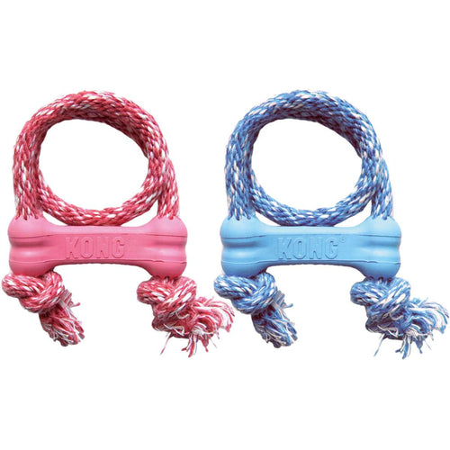 Dog toy KONG® Puppy Goodie Bone™ with Rope